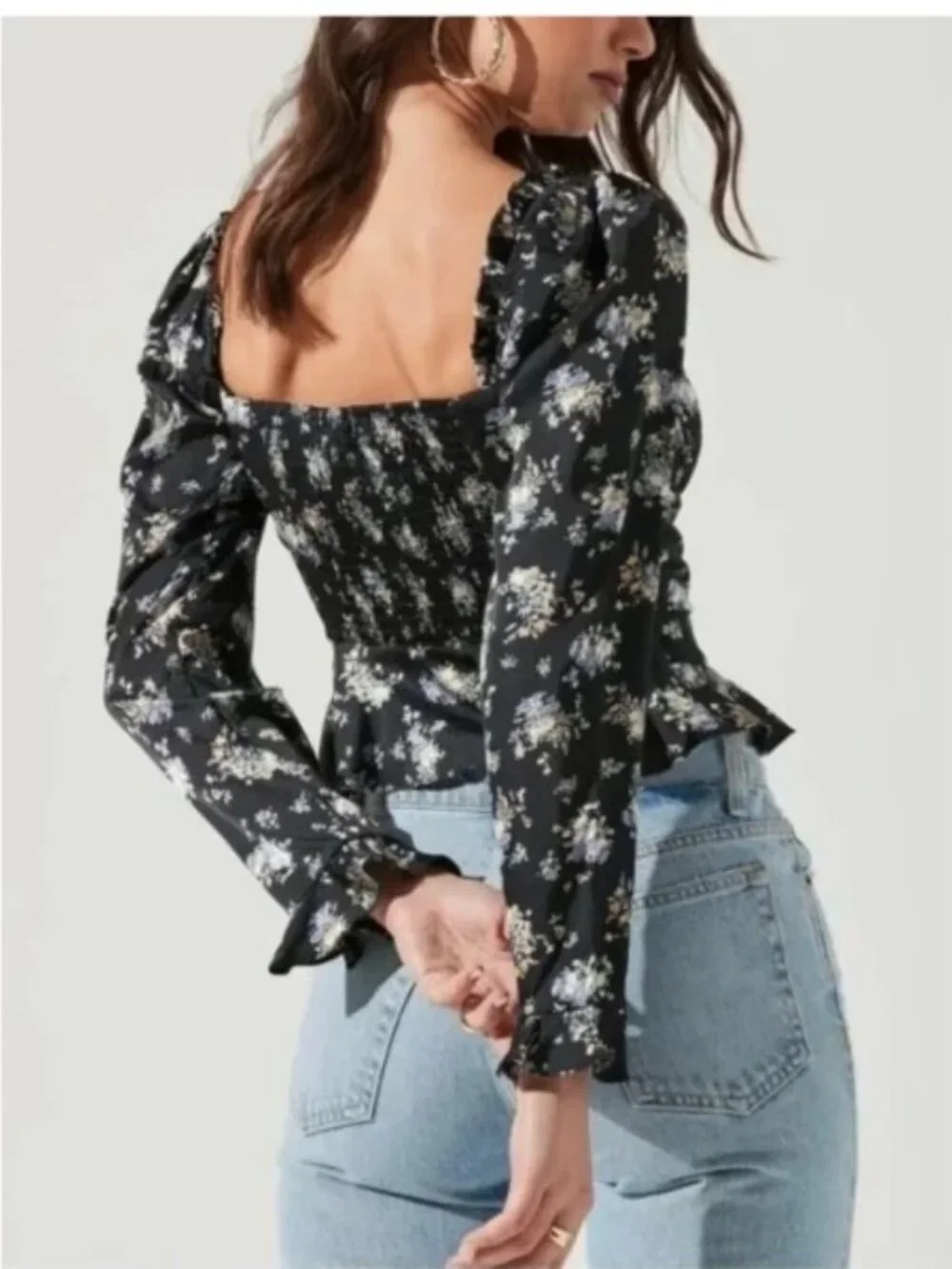 ASTR the Label Floral Satin Top